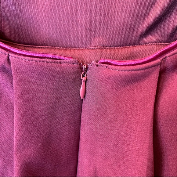 Lulu’s Party Hop Burgundy Backless Skater Dress - Picture 9 of 9